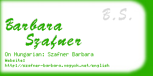 barbara szafner business card
